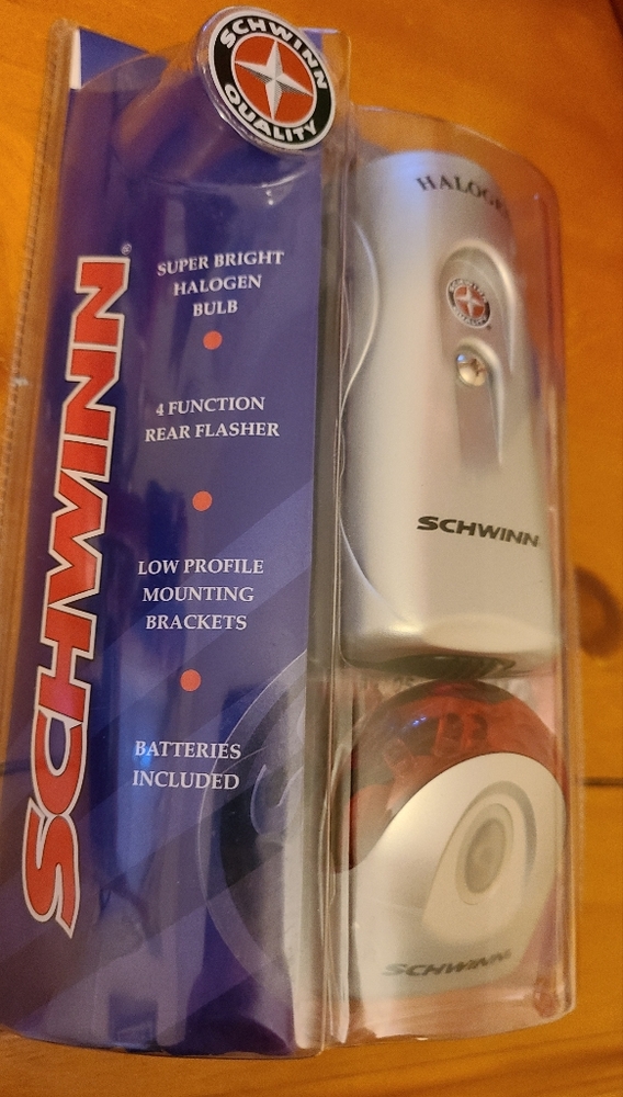 Schwinn Halogen Headlight & Seatpost Safety Light NEW